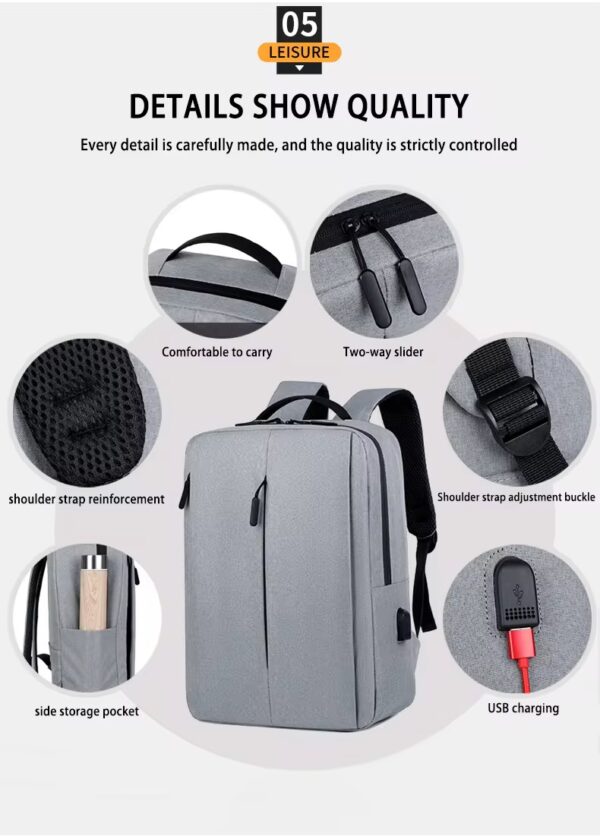 Waterproof Backpack with USB port - Image 4